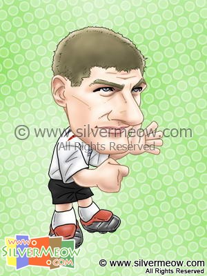 Soccer Player Caricature - Steven Gerrard (England)