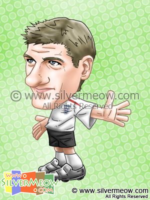 足球球星肖像漫画 - 杰拉德 (英格兰)