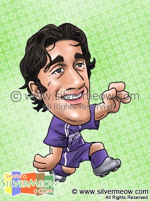 Soccer Player Caricature - Luca Toni (Fiorentina)