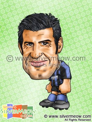 Soccer Player Caricature - Luis Figo (Inter Milan)