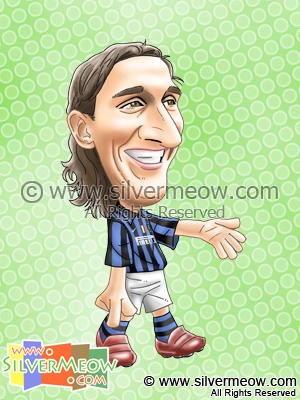 Soccer Player Caricature - Zlatan Ibrahimovic (Inter Milan)