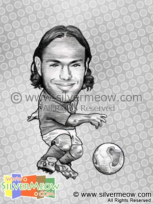 Soccer Player Caricature - Alessandro Nesta (Italy)