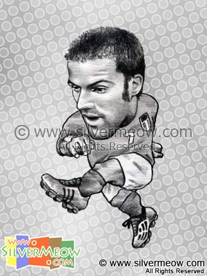 足球球星肖像漫画 - 皮耶罗 (意大利)