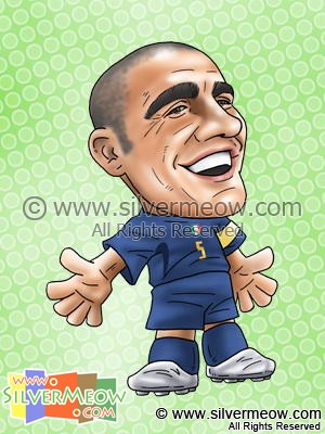 足球球星肖像漫画 - 卡纳瓦罗 (意大利)