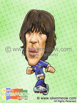 Soccer Player Caricature - Shunsuke Nakamura (Japan)