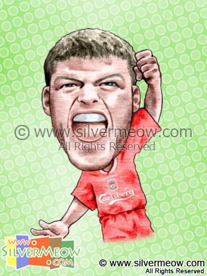 足球球星肖像漫画 - 杰拉德 (利物浦)