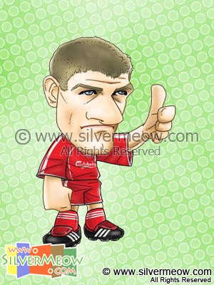 Soccer Player Caricature - Steven Gerrard (Liverpool)