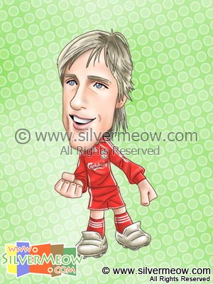 Soccer Player Caricature - Fernando Torres (Liverpool)