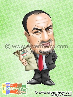 Soccer Player Caricature - Rafael Benitez (Liverpool)