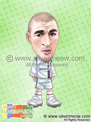 Soccer Player Caricature - Karim Benzema (Lyon)