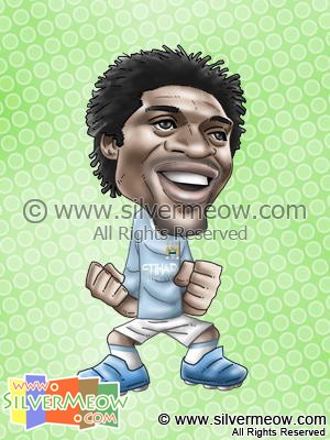 Soccer Player Caricature - Emmanuel Adebayor (Manchester City)