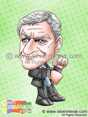 Soccer Player Caricature - Mark Hughes (Manchester City)