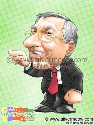 Soccer Player Caricature - Alex Ferguson (Manchester United)