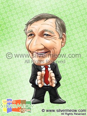 Soccer Player Caricature - Alex Ferguson (Manchester United)