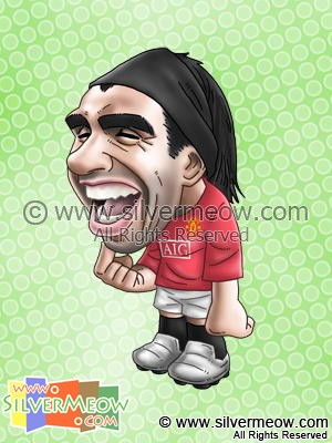 Soccer Player Caricature - Carlos Tevez (Manchester United)