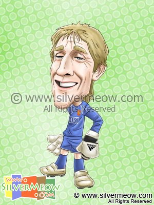 Soccer Player Caricature - Edwin Van der Sar (Manchester United)