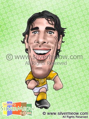 Soccer Player Caricature - Van Nistelrooy (Netherlands)