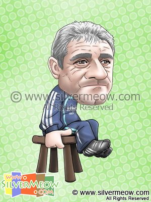 Soccer Player Caricature - Kevin Keegan (Newcastle)