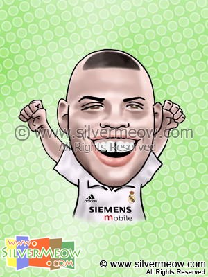 足球球星肖像漫画 - 罗纳尔多 (皇家马德里)