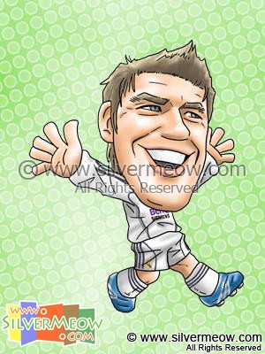 足球球星肖像漫画 - 贝克汉姆 (皇家马德里)