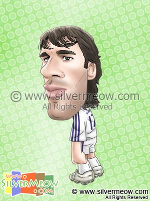 Soccer Player Caricature - Van Nistelrooy (Real Madrid)