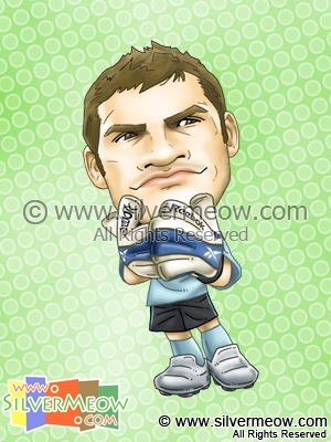 足球球星肖像漫畫 - 卡斯拿斯 (皇家馬德里)