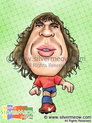 Soccer Player Caricature - Carles Puyol (Spain)