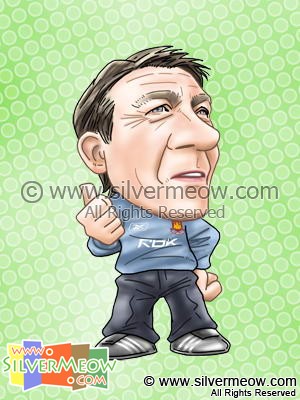 Soccer Player Caricature - Alan Curbishley (West Ham)