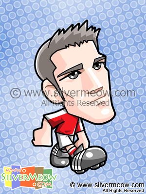 Soccer Toon - Robin Van Persie (Arsenal)