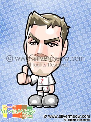 Soccer Toon - David Beckham (England)