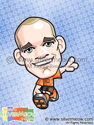 Soccer Toon - Wesley Sneijder (Netherlands)
