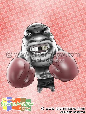 體育明星肖像漫畫 - 拳王泰臣 (重量級拳擊)